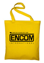 Lade das Bild in den Galerie-Viewer, Styletex23 Enkom International Logo Retro Sci Fi 80s 90s Stoffbeutel Jutebeutel Tasche Baumwolltasche