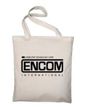 Lade das Bild in den Galerie-Viewer, Styletex23 Enkom International Logo Retro Sci Fi 80s 90s Stoffbeutel Jutebeutel Tasche Baumwolltasche
