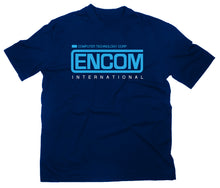 Lade das Bild in den Galerie-Viewer, Styletex23 T-Shirt Enkom International Logo Retro Geek 80s Computer Tron Inspired