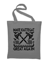 Lade das Bild in den Galerie-Viewer, Styletex23 Make Kattegat Great Again Vikings Inspired Stoffbeutel Jutebeutel Tasche Stoffbeutel Baumwolltasche Valhalla Thor Wikinger