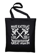 Lade das Bild in den Galerie-Viewer, Styletex23 Make Kattegat Great Again Vikings Inspired Stoffbeutel Jutebeutel Tasche Stoffbeutel Baumwolltasche Valhalla Thor Wikinger