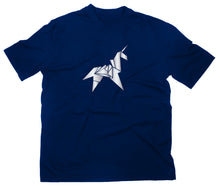 Lade das Bild in den Galerie-Viewer, Styletex23 T-Shirt Origami Unicorn Einhorn Blade Runner Replikant Faltkunst Silber Print