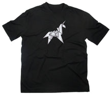 Lade das Bild in den Galerie-Viewer, Styletex23 T-Shirt Origami Unicorn Einhorn Blade Runner Replikant Faltkunst Silber Print