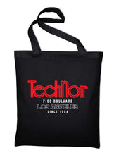 Lade das Bild in den Galerie-Viewer, Styletex23 TechNoir Club Pico Boulevard LA Los Angeles Logo 80s 90s Retro Kult Stoffbeutel Jutebeutel Tasche Stoffbeutel Baumwolltasche