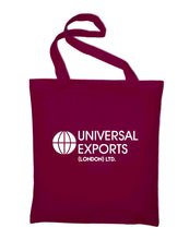 Lade das Bild in den Galerie-Viewer, Styletex23 Universal Exports London LTD Logo Bond Inspired Stoffbeutel Jutebeutel Tasche Stoffbeutel Baumwolltasche
