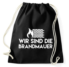 Lade das Bild in den Galerie-Viewer, Styletex23 Turnbeutel Wir sind die Brandmauer mit Kordel Kordelzug Sportbeutel
