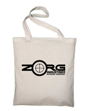 Lade das Bild in den Galerie-Viewer, Styletex23 Zorg Industries Logo Fifth Element Inspired Retro 90s Sci Fi Stoffbeutel Jutebeutel Tasche Stoffbeutel Baumwolltasche