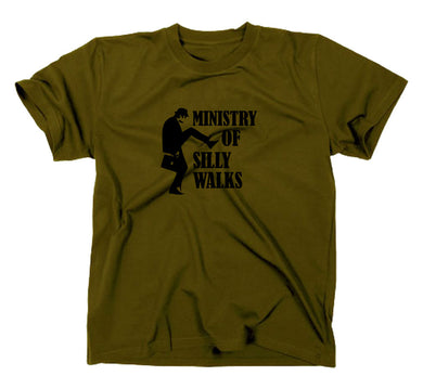 Styletex23 T-Shirt Herren #1 Monty Python Fun, Silly Walks, Oliv, XXL