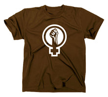 Lade das Bild in den Galerie-Viewer, Styletex23 T-Shirt Herren #2 Feminism Guerilla Anarchie, braun, XXL