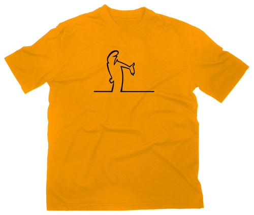 Styletex23 T-Shirt Herren #2 La Linea Lui Fun Kult, gelb, XXL