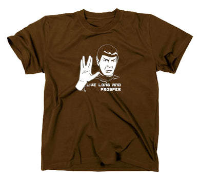 Styletex23 T-Shirt Herren #2 Mr Spock Star Trek, Leonard Nimoy, braun, XXL