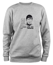 Lade das Bild in den Galerie-Viewer, Styletex23 Sweatshirt #2 Mr Spock Star Trek, Leonard Nimoy, XXL grau