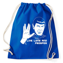 Lade das Bild in den Galerie-Viewer, Styletex23 Turnbeutel #2 Mr Spock, Live Long and Prosper
