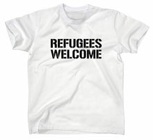 Lade das Bild in den Galerie-Viewer, Styletex23 T-Shirt Herren #2 Refugees Welcome Asyl, weiss, XXL