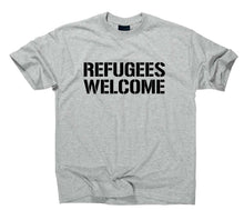 Lade das Bild in den Galerie-Viewer, Styletex23 T-Shirt Herren #2 Refugees Welcome Asyl, sport grey, XXL