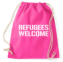 Lade das Bild in den Galerie-Viewer, Styletex23 Turnbeutel #2 Refugees Welcome