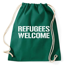 Lade das Bild in den Galerie-Viewer, Styletex23 Turnbeutel #2 Refugees Welcome