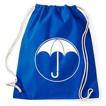 Lade das Bild in den Galerie-Viewer, #2 Umbrella Logo Schule Ut Malum Pluvia Turnbeutel, royalblue