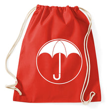 Lade das Bild in den Galerie-Viewer, #2 Umbrella Logo Schule Ut Malum Pluvia Turnbeutel, red