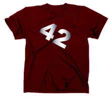 Lade das Bild in den Galerie-Viewer, Styletex23 T-Shirt Herren #3 Per Anhalter durch die Galaxis 42, maroon, XXL