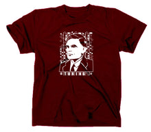 Lade das Bild in den Galerie-Viewer, Styletex23 T-Shirt Herren Alan Turing, maroon, XXL