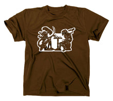 Lade das Bild in den Galerie-Viewer, Styletex23 T-Shirt Herren Alien vs Predator AvP Chess Fun, Schach, Braun, XXL