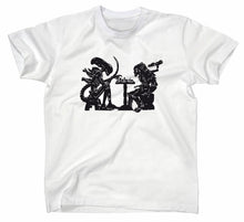 Lade das Bild in den Galerie-Viewer, Styletex23 T-Shirt Herren Alien vs Predator AvP Chess Fun, Schach, Weiss, XXL