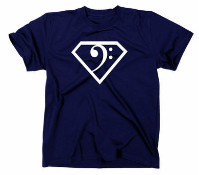 Styletex23 T-Shirt Herren Bassnote Superman Logo, navy, XXL