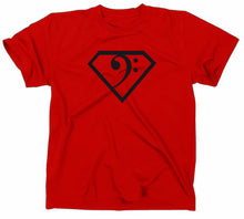 Lade das Bild in den Galerie-Viewer, Styletex23 T-Shirt Herren Bassnote Superman Logo, rot, XXL