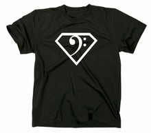 Lade das Bild in den Galerie-Viewer, Styletex23 T-Shirt Herren Bassnote Superman Logo, schwarz, XXL