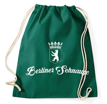 Lade das Bild in den Galerie-Viewer, Berliner Schnauze Turnbeutel Sportbeutel Gym Bag, flaschengrün