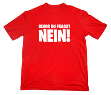 Lade das Bild in den Galerie-Viewer, Styletex23 T-Shirt Herren Bevor du fragst Nein Fun, rot, XXL