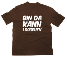 Lade das Bild in den Galerie-Viewer, Styletex23 T-Shirt Herren Bin da kann losgehen Fun, braun, XXL