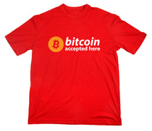 Lade das Bild in den Galerie-Viewer, Styletex23 T-Shirt Herren Bitcoin Accepted Here Logo, rot, XXL