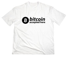 Lade das Bild in den Galerie-Viewer, Styletex23 T-Shirt Herren Bitcoin Accepted Here Logo, weiss, XXL