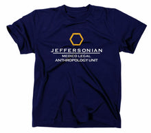 Lade das Bild in den Galerie-Viewer, Styletex23 T-Shirt Herren Bones die Knochenjägerin Jeffersonian Institute, Navy, XXL