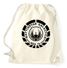 Lade das Bild in den Galerie-Viewer, Styletex23 Turnbeutel BSG Logo Battlestar Galactica