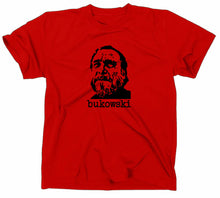 Lade das Bild in den Galerie-Viewer, Styletex23 T-Shirt Herren Charles Bukowski Kult, rot, XXL