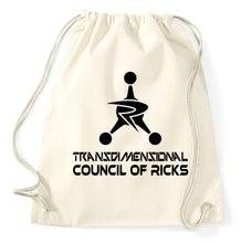 Lade das Bild in den Galerie-Viewer, Transdimensional Council Of Ricks Fan Logo Turnbeutel, natur