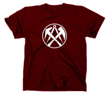 Lade das Bild in den Galerie-Viewer, Styletex23 T-Shirt Herren Dachdecker Zunft Logo, maroon, XXL