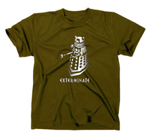 Lade das Bild in den Galerie-Viewer, Styletex23 T-Shirt Herren Dalek Exterminate, oliv, XXL