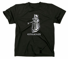 Lade das Bild in den Galerie-Viewer, Styletex23 T-Shirt Herren Dalek Exterminate, schwarz, XXL