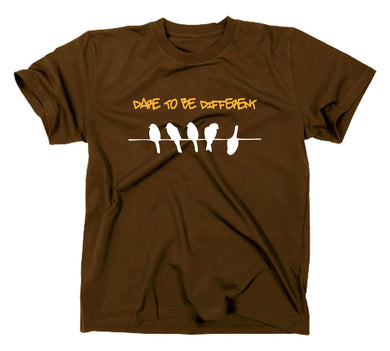 Styletex23 T-Shirt Herren Dare to Be Different, Vögel, braun, XXL