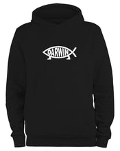 Lade das Bild in den Galerie-Viewer, Styletex23 Kapuzenpullover Darwin Fisch, schwarz XXL