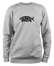Lade das Bild in den Galerie-Viewer, Styletex23 Sweatshirt Darwin Fisch, XXL grau