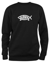 Lade das Bild in den Galerie-Viewer, Styletex23 Sweatshirt Darwin Fisch, schwarz XXL