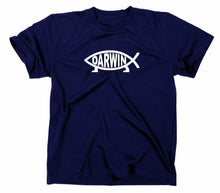 Lade das Bild in den Galerie-Viewer, Styletex23 T-Shirt Herren Darwin Fisch Logo, navy, XXL