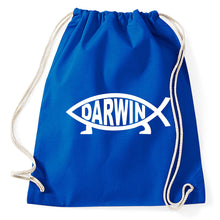 Lade das Bild in den Galerie-Viewer, Styletex23 Turnbeutel Darwin Fisch Evolution