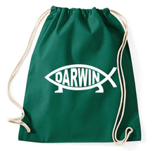 Lade das Bild in den Galerie-Viewer, Styletex23 Turnbeutel Darwin Fisch Evolution