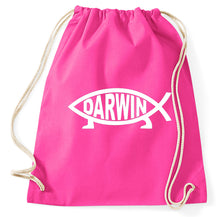 Lade das Bild in den Galerie-Viewer, Styletex23 Turnbeutel Darwin Fisch Evolution